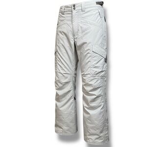 Burton Women Snowboard Pant XS Gray Cargo Waterproof Nylon SMU 2006 Vintage Y2K